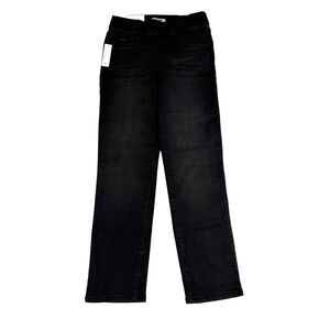 Nine West Women's 4 Black Heidi Pull-On Straight Stretch Jeans Pants NWT